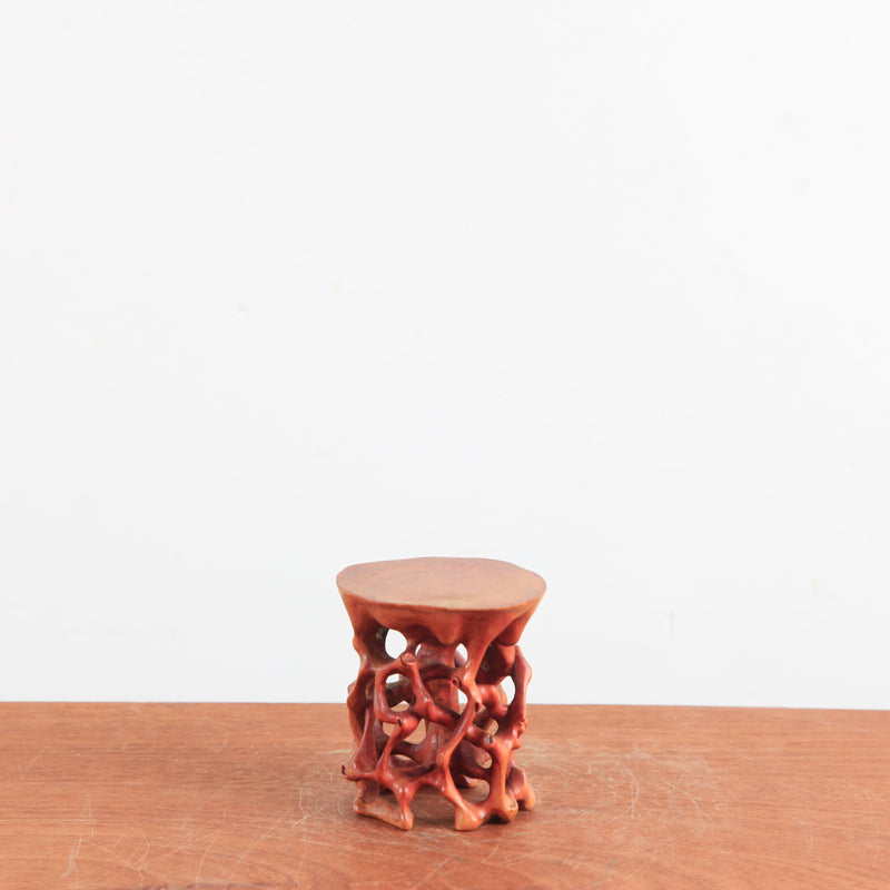 Bonsai display tafel 'rond' wortel carving hout